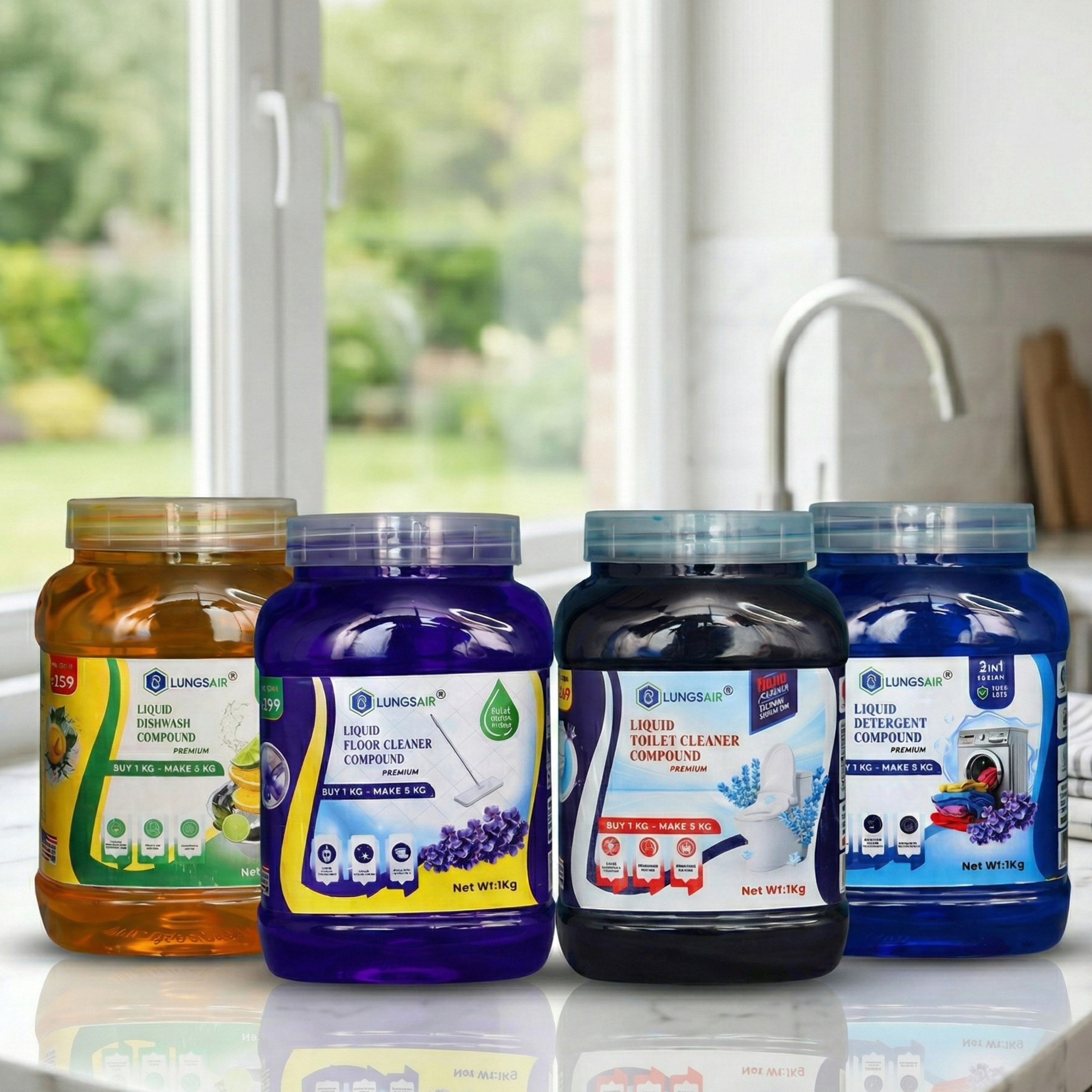 CLEANING COMPOUNDS: BUY 1 KG, MAKE 6 KG FOR YOUR WHOLE HOME