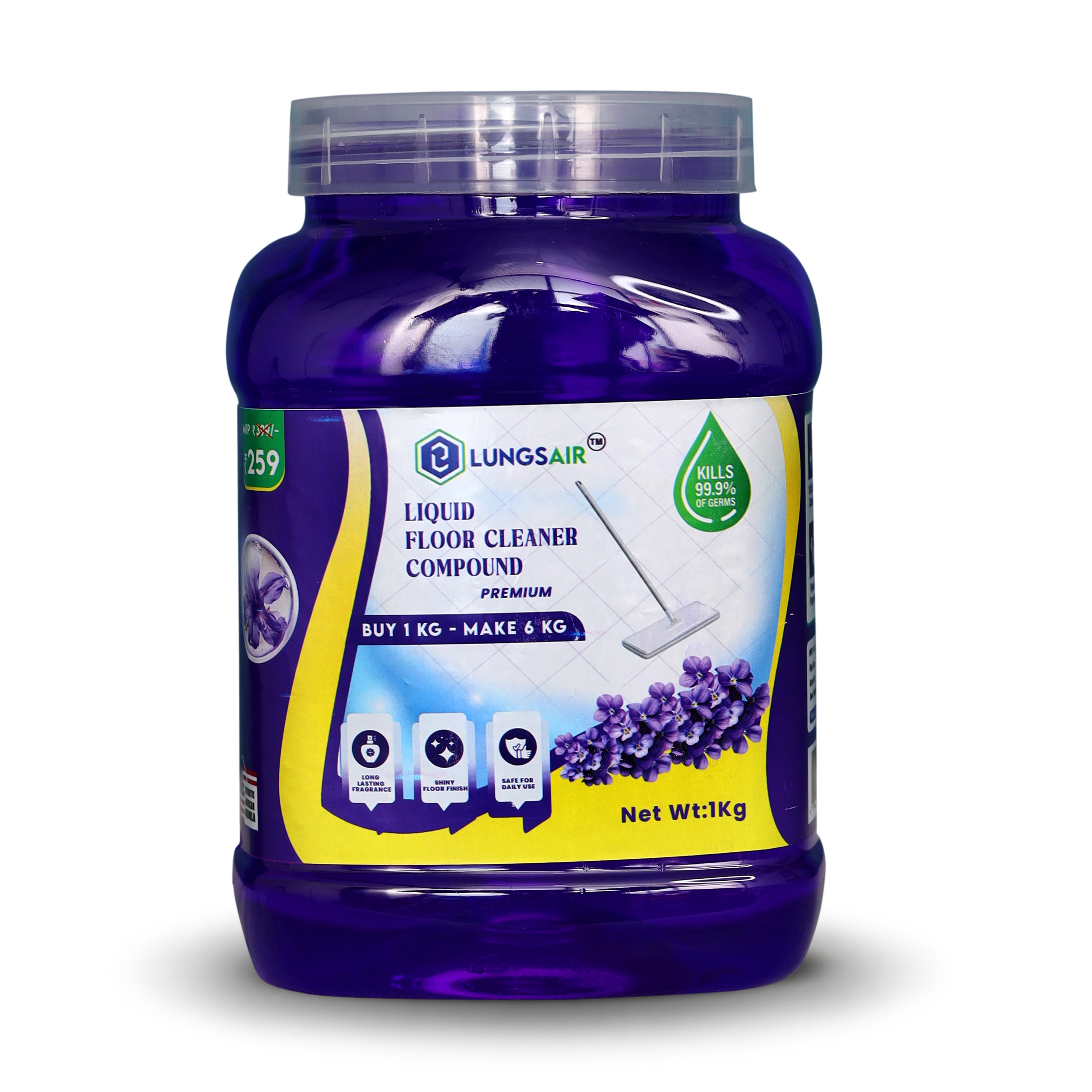 LUNGS AIR Floor Cleaner Liquid Compound | Lavender