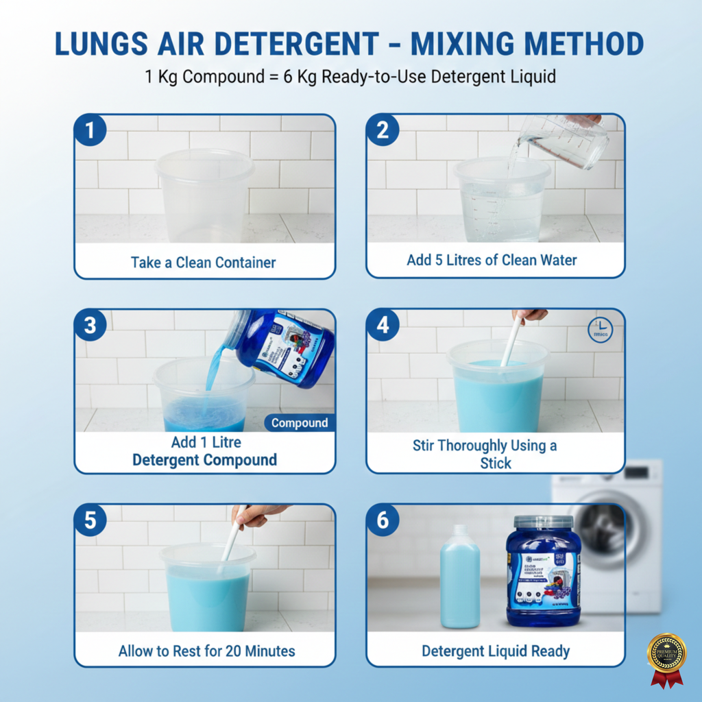 LUNGS AIR Detergent Liquid Compound | Blue