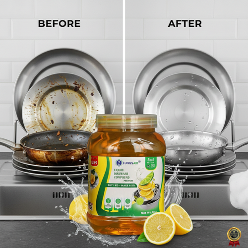 LUNGS AIR Dishwash Liquid Compound | Lemon