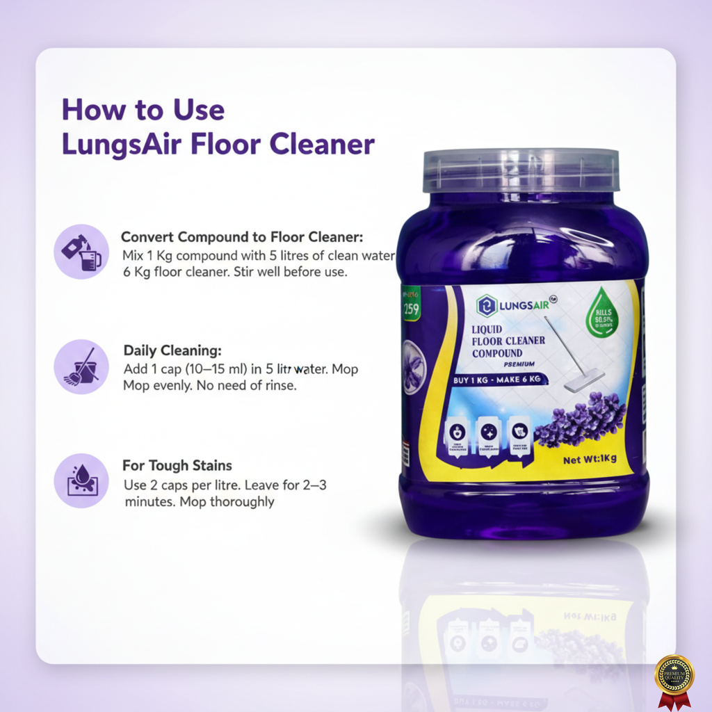 LUNGS AIR Floor Cleaner Liquid Compound | Lavender